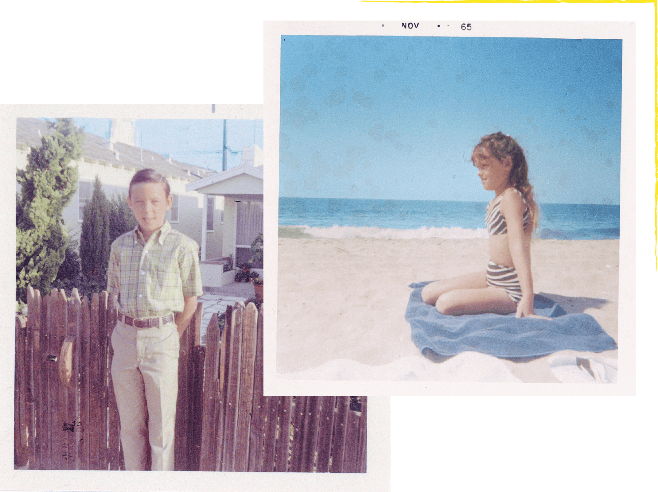 Mike and Connie growing up in Newport Beach